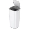 PROREGAL Moderner Quadratischer Abfalleimer Mit Smart Sensor 30 Liter HxBxT 59 x 27 x 27 cm Weiß
