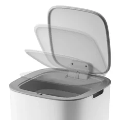 PROREGAL Moderner Quadratischer Abfalleimer Mit Smart Sensor 30 Liter HxBxT 59 x 27 x 27 cm Weiß
