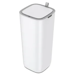 PROREGAL Moderner Quadratischer Abfalleimer Mit Smart Sensor 30 Liter HxBxT 59 x 27 x 27 cm Weiß