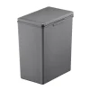PROREGAL Moderner Quadratischer Abfalleimer Mit Touch Bar Deckel 20 Liter HxBxT 40 x 20,6 x 32,5 cm Grau