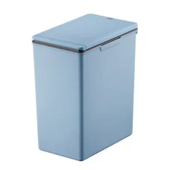 PROREGAL Moderner Quadratischer Abfalleimer Mit Touch Bar Deckel 20 Liter HxBxT 40 x 20,6 x 32,5 cm Blau