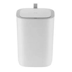 PROREGAL Moderner Quadratischer Abfalleimer Mit Smart Sensor 12 Liter HxBxT 33,7 x 35 x 25 cm Weiß