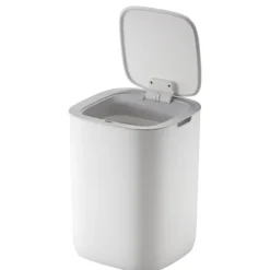 PROREGAL Moderner Quadratischer Abfalleimer Mit Smart Sensor 12 Liter HxBxT 33,7 x 35 x 25 cm Weiß