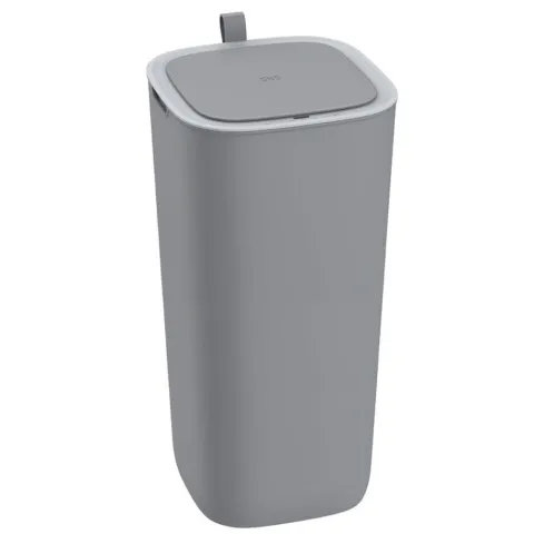 PROREGAL Moderner Quadratischer Abfalleimer Mit Smart Sensor 30 Liter HxBxT 59 x 27 x 27 cm Grau