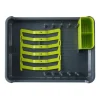 PROREGAL Praktischer Geschirrtrockner Aus Mattem Edelstahl & Kunststoff HxBxT 13 x 31 x 44,7cm Anthrazit