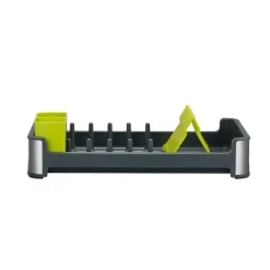 PROREGAL Praktischer Geschirrtrockner Aus Mattem Edelstahl & Kunststoff HxBxT 13 x 31 x 44,7cm Anthrazit