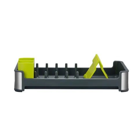PROREGAL Praktischer Geschirrtrockner Aus Mattem Edelstahl & Kunststoff HxBxT 13 x 31 x 44,7cm Anthrazit