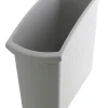 PROREGAL Rechteckiger Kunstoff Papierkorb 18 Liter HxBxT 34,5 x 19,4 x 45 cm Grau