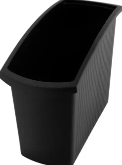 PROREGAL Rechteckiger Kunstoff Papierkorb 18 Liter HxBxT 34,5 x 19,4 x 45 cm Schwarz