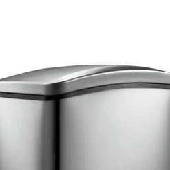 PROREGAL Rechteckiger Treteimer Aus Gebürstetem Edelstahl 8 Liter HxBxT 33,5 x 17,8 x 33,2 cm Silber