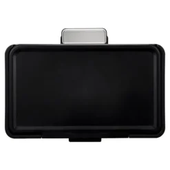 PROREGAL Rechteckiger Treteimer Aus Gebürstetem Edelstahl Mit Soft Close & Stay Open Deckel 30 Liter HxBxT 41,4 x 46,2 x 38,8 cm Schwarz