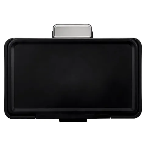 PROREGAL Rechteckiger Treteimer Aus Gebürstetem Edelstahl Mit Soft Close & Stay Open Deckel 29 Liter HxBxT 41,1 x 46,2 x 38,8 cm Schwarz