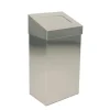 PROREGAL Robuster Abfallbehälter Mit Pushdeckel 18 Liter HxBxT 50 x 27,7 x 17 cm Edelstahl