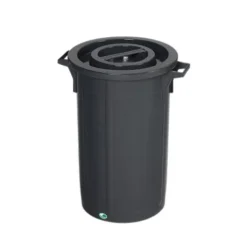 PROREGAL Robuster Abfallsammler Mit Deckel Stapelbar 30 Liter HxBxT 40 x 36 x 36 cm Kunststoff Schwarz