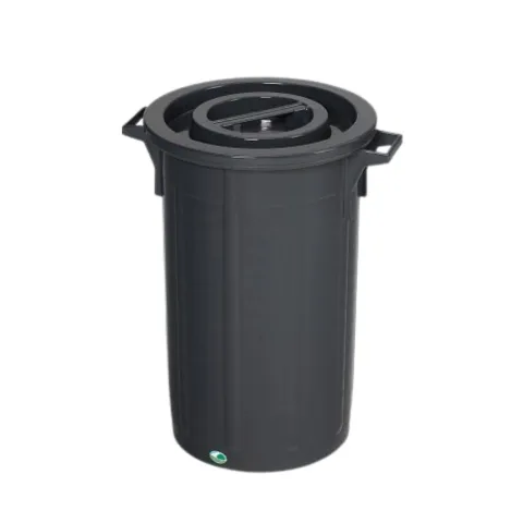 PROREGAL Robuster Abfallsammler Mit Deckel Stapelbar 30 Liter HxBxT 40 x 36 x 36 cm Kunststoff Schwarz