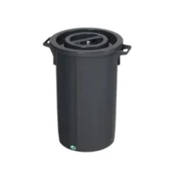 PROREGAL Robuster Abfallsammler Mit Deckel Stapelbar 60 Liter HxBxT 68 x 42 x 42 cm Kunststoff Schwarz