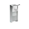 PROREGAL Robuster Handdesinfektionsspender Mit Behälter Wandmontage HxBxT 25 x 8 x 21 cm Aluminium Silber