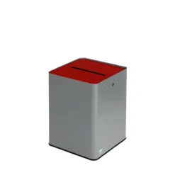 PROREGAL Robuster Papiersammler DSGVO konform DIN A4 Format HxBxT 83,5 x 23 x 25 cm Verzinkter Stahl Rot