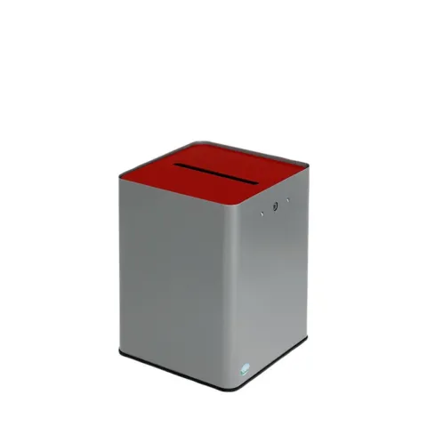 PROREGAL Robuster Papiersammler DSGVO konform DIN A4 Format HxBxT 83,5 x 23 x 25 cm Verzinkter Stahl Rot