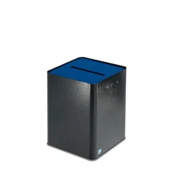 PROREGAL Robuster Papiersammler DSGVO konform DIN A4 Format HxBxT 83,5 x 23 x 25 cm Verzinkter Stahl Blau