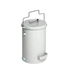 PROREGAL Robuster Sicherheitsbehälter Mit Deckel Tragebügel HxBxT 38 x 27 x 27 cm Verzinkter Stahl Lichtgrau