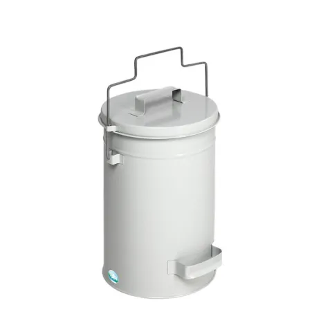PROREGAL Robuster Sicherheitsbehälter Mit Deckel Tragebügel HxBxT 38 x 27 x 27 cm Verzinkter Stahl Lichtgrau