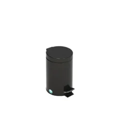 PROREGAL Robuster Tretabfallsammler Mit Fußpedal Inneneimer Mit Griff 3 Liter HxBxT 27 x 17 x 17 cm Verzinkter Stahl Anthrazit