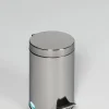 PROREGAL Robuster Tretabfallsammler Mit Fußpedal Inneneimer Mit Griff 3 Liter HxBxT 27 x 17 x 17 cm Edelstahl Silber