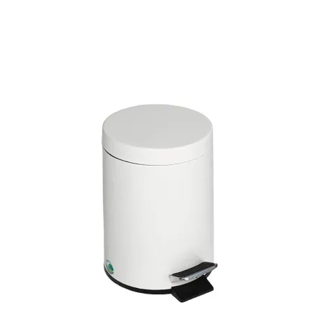 PROREGAL Robuster Tretabfallsammler Mit Fußpedal Inneneimer Mit Griff 12 Liter HxBxT 40 x 25 x 25 cm Verzinkter Stahl Weiß