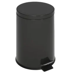 PROREGAL Robuster Tretabfallsammler Mit Fußpedal Inneneimer Mit Griff 12 Liter HxBxT 40 x 25 x 25 cm Verzinkter Stahl Anthrazit