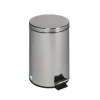 PROREGAL Robuster Tretabfallsammler Mit Fußpedal Inneneimer Mit Griff 12 Liter HxBxT 40 x 25 x 25 cm Edelstahl Silber