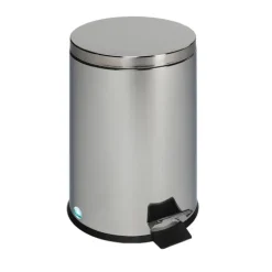 PROREGAL Robuster Tretabfallsammler Mit Fußpedal Inneneimer Mit Griff 20 Liter HxBxT 45 x 29 x 29 cm Edelstahl Silber