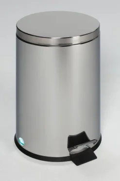 PROREGAL Robuster Tretabfallsammler Mit Fußpedal Inneneimer Mit Griff 20 Liter HxBxT 45 x 29 x 29 cm Edelstahl Silber