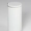 PROREGAL Robuster Tretabfallsammler Mit Fußpedal Inneneimer Mit Griff 30 Liter HxBxT 64 x 29 x 29 cm Verzinkter Stahl Weiß
