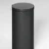 PROREGAL Robuster Tretabfallsammler Mit Fußpedal Inneneimer Mit Griff 30 Liter HxBxT 64 x 29 x 29 cm Verzinkter Stahl Anthrazit