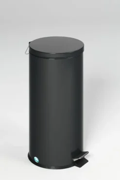 PROREGAL Robuster Tretabfallsammler Mit Fußpedal Inneneimer Mit Griff 30 Liter HxBxT 64 x 29 x 29 cm Verzinkter Stahl Anthrazit