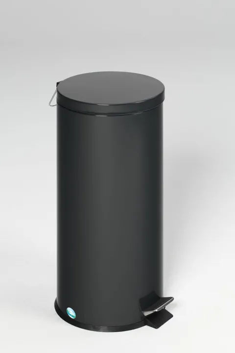 PROREGAL Robuster Tretabfallsammler Mit Fußpedal Inneneimer Mit Griff 30 Liter HxBxT 64 x 29 x 29 cm Verzinkter Stahl Anthrazit