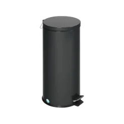 PROREGAL Robuster Tretabfallsammler Mit Fußpedal Inneneimer Mit Griff 30 Liter HxBxT 64 x 29 x 29 cm Verzinkter Stahl Anthrazit