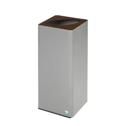 PROREGAL Robuster Wertstoffsammler Mit Abnehmbarem Deckel 70 Liter HxBxT 70 x 32 x 32 cm Verzinkter Stahl Braun