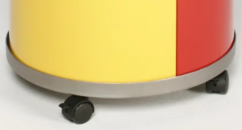PROREGAL Rollensatz Für Wertstoffsammelstation 3 Fach4 Lenkrollen Zubehör Kunststoff Schwarz