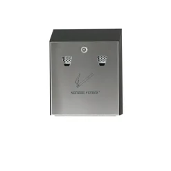 PROREGAL Rubbermaid Edelstahl Wand-Aschenbecher Mit Feuerbeständigem Inneneimer Aus Stahl HxBxT 31,8 x 25,4 x 7,6 cm Silber