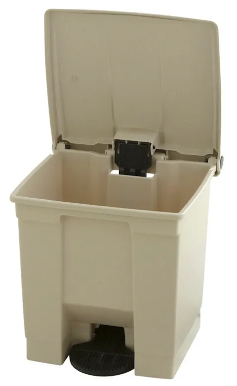 PROREGAL Rubbermaid Robuster Pedaleimer 30 Liter HxBxT 43,5 x 40 x 41,3 cm Aus Konformen Polyethylen Beige