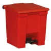 PROREGAL Rubbermaid Robuster Pedaleimer 30 Liter HxBxT 43,5 x 40 x 41,3 cm Aus Konformen Polyethylen Rot