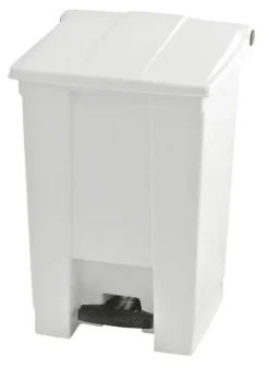 PROREGAL Rubbermaid Robuster Pedaleimer 30 Liter HxBxT 43,5 x 40 x 41,3 cm Aus Konformen Polyethylen Weiß