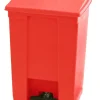 PROREGAL Rubbermaid Robuster Pedaleimer 45,4 Liter HxBxT 60 x 40 x 41,3 cm Aus Konformen Polyethylen Rot