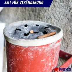 PROREGAL Runder Feuerlöschender Wandaschenbecher 2 Liter HxØ 16 x 16 cm Metal Schwarz Mit Schwarzem Deckel
