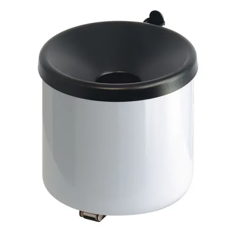 PROREGAL Runder Feuerlöschender Wandaschenbecher 2 Liter HxØ 16 x 16 cm Metal Rot Mit Schwarzem Decker