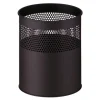 PROREGAL Runder Halbperforierter Papierkorb Aus Metall 30 Liter HxØ 40,5 x 31 cm Schwarz
