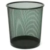 PROREGAL Runder Konischer Perforierter Papierkorb Aus Metall 19 Liter HxØ 34,5 x 29,5 bis 24 cm Schwarz