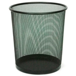PROREGAL Runder Konischer Perforierter Papierkorb Aus Metall 19 Liter HxØ 34,5 x 29,5 bis 24 cm Schwarz